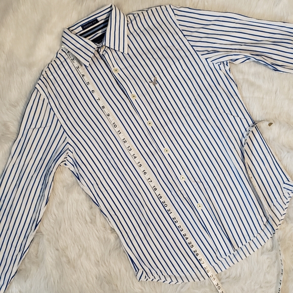 American Eagle Vintage Fit Striped Button Down - Picture 10 of 11